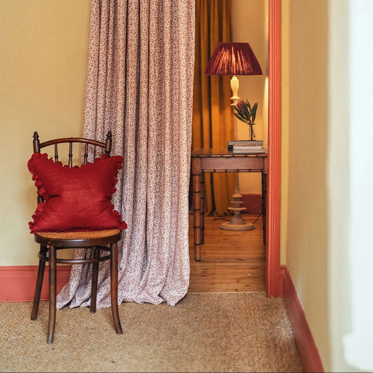 Light Weight Fine Weave Linen - Anniversary Volga Red