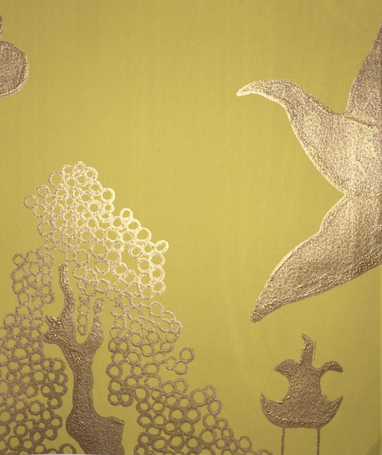 Chinoiserie Wallpaper - Temple Yellow