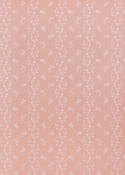 Indienne Lace Wallpaper - Rose Pink