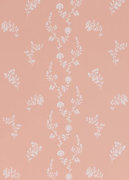 Indienne Lace Wallpaper - Rose Pink