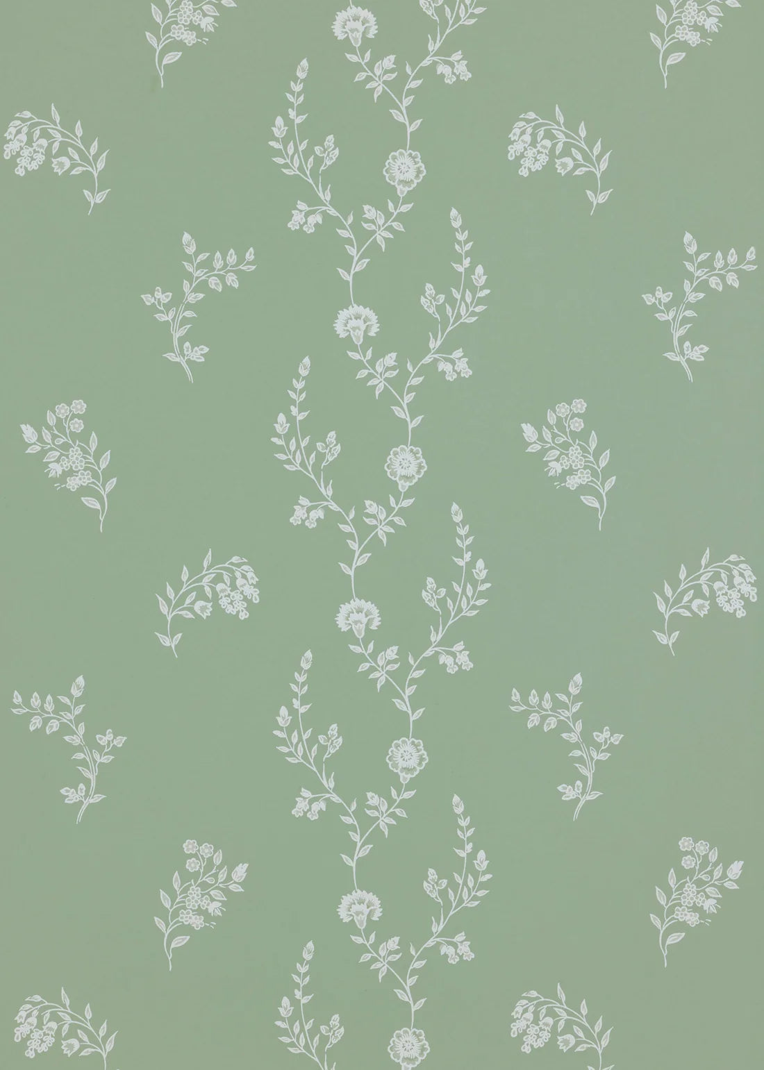 Indienne Lace Wallpaper - Sea Green