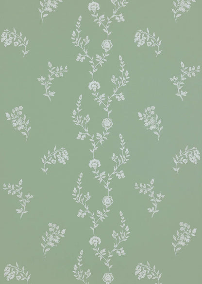 Indienne Lace Wallpaper - Sea Green