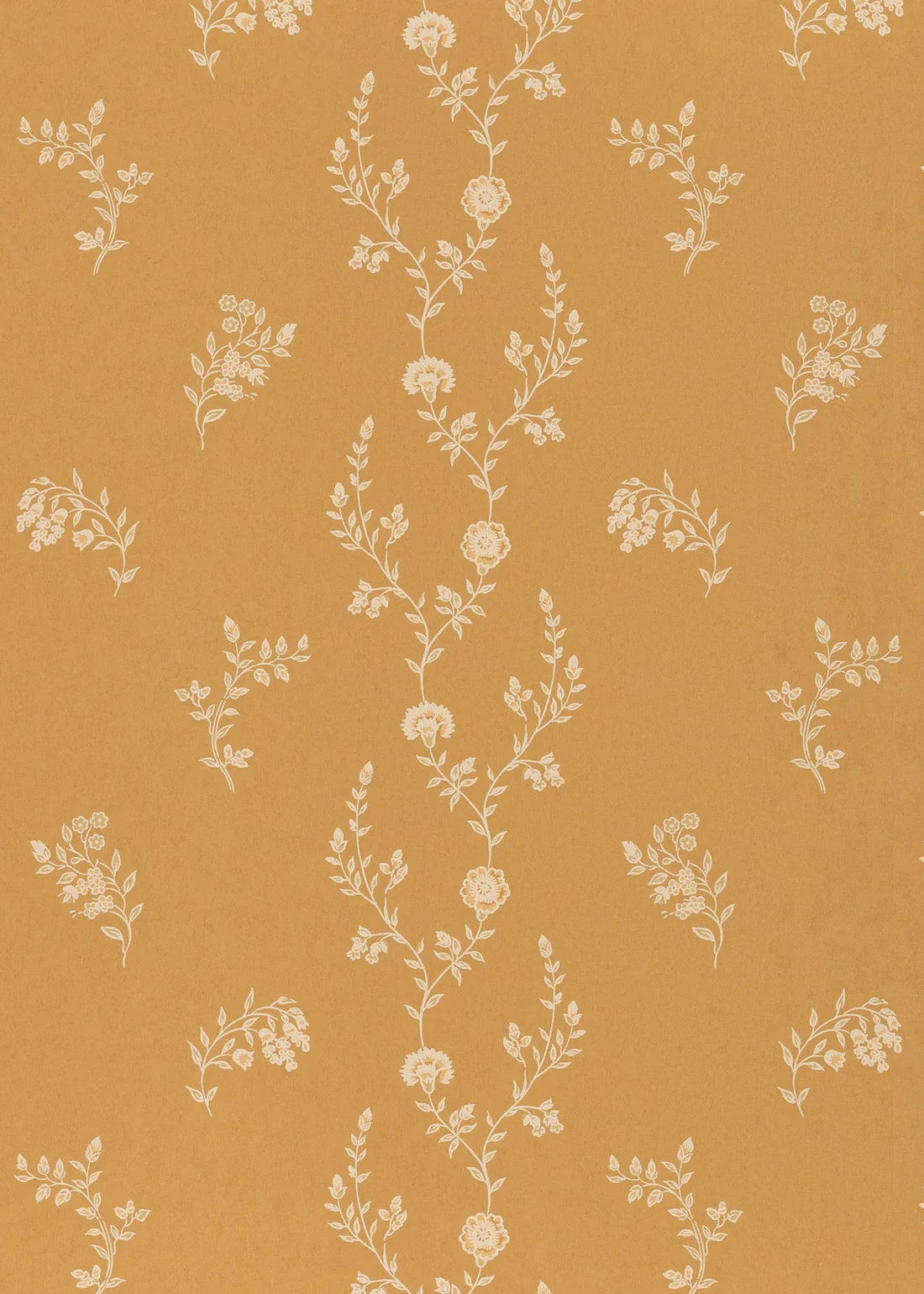 Indienne Lace Wallpaper - Yellow Ochre
