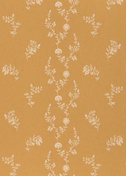 Indienne Lace Wallpaper - Yellow Ochre