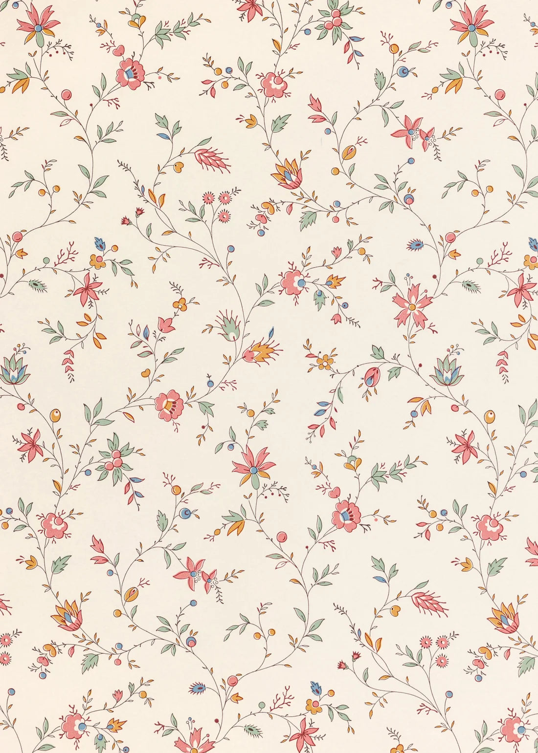 Indienne Trailing Wallpaper - Meadow