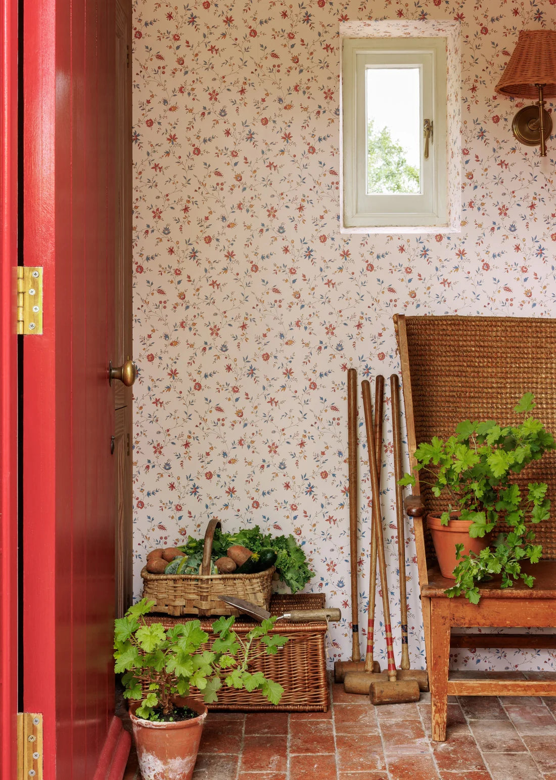Indienne Trailing Wallpaper - Russet