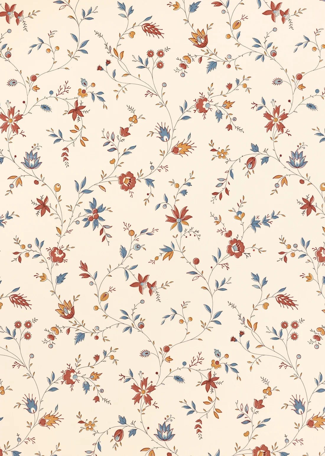 Indienne Trailing Wallpaper - Russet