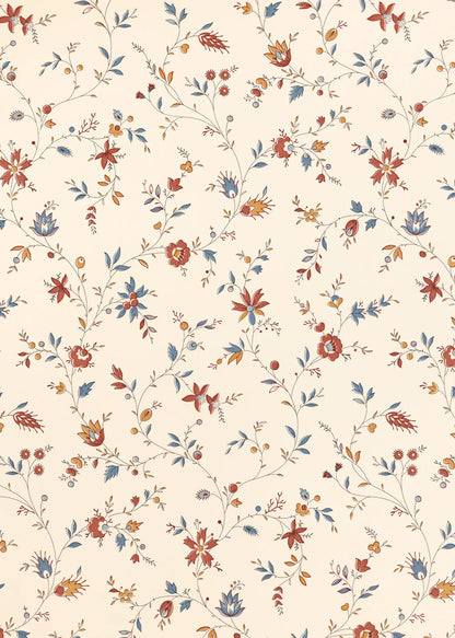 Indienne Trailing Wallpaper - Russet