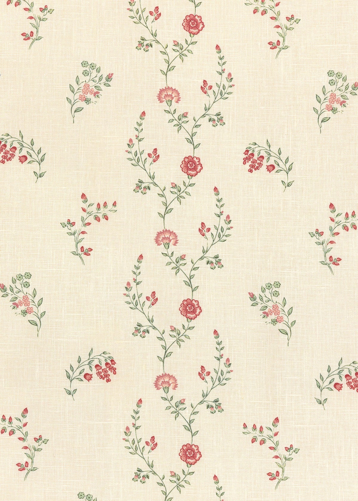Indienne Vine - Crimson/Rose