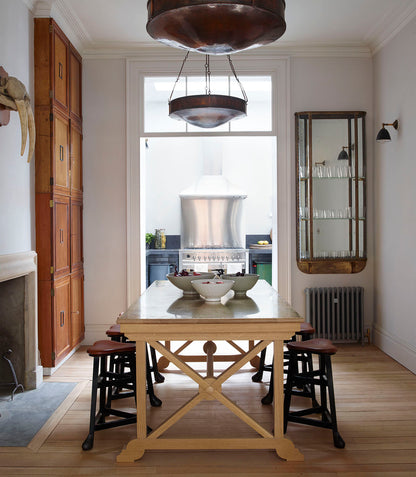 Cruxton Table with Brass Top