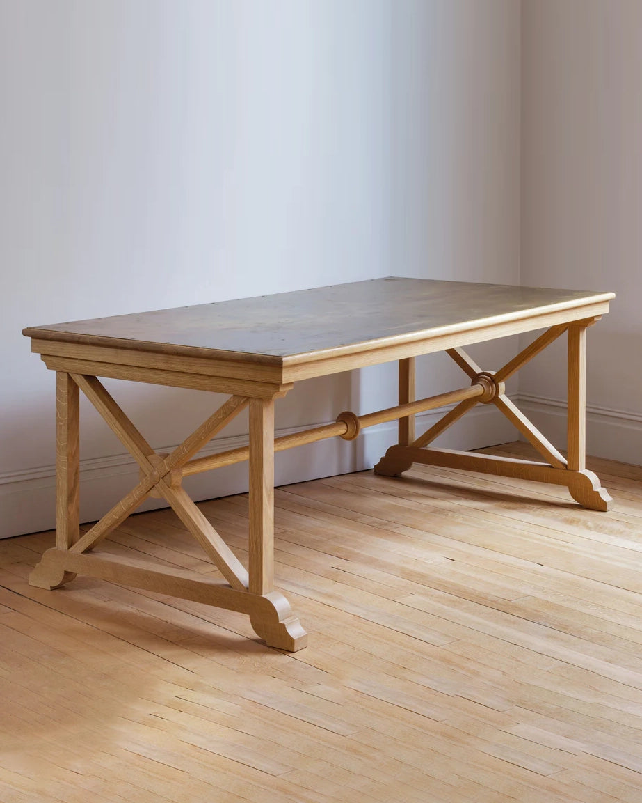 Cruxton Table with Brass Top