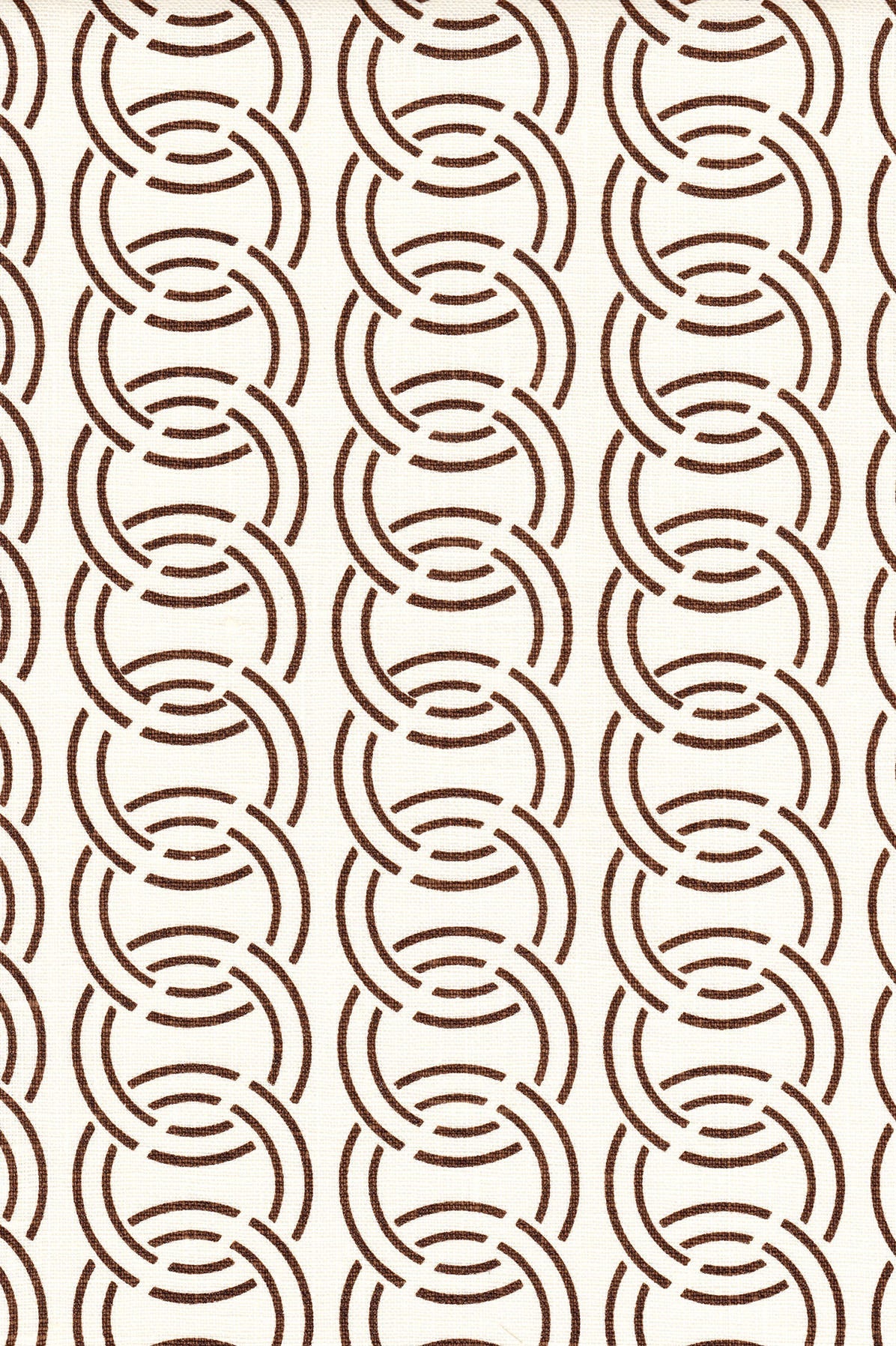Kobe - Chocolate on Ecru Linen