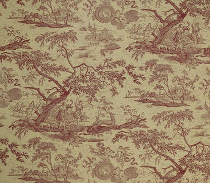 La Chasse Wallpaper - Burgundy