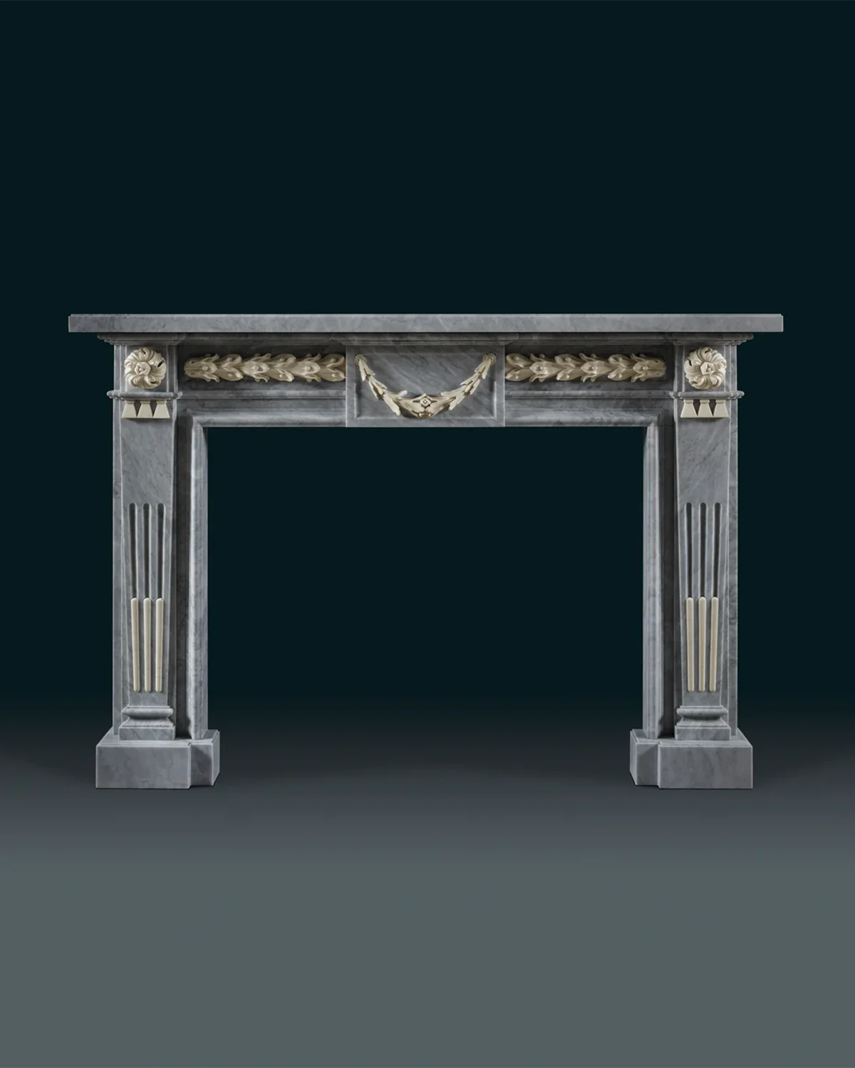 Lauriel Chimneypiece - Bardiglio Marble
