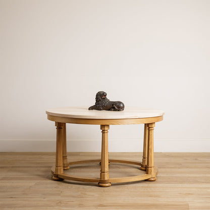 Lorimer Dining Centre Table - Solid Oak (base) - oiled & waxed, solid sycamore top (either oiled or raw)