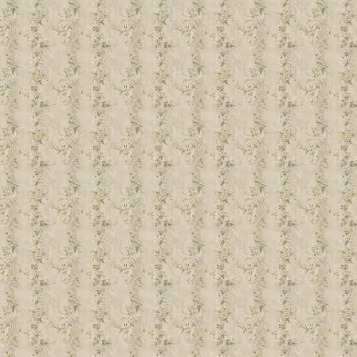 Floral Stripe Wallpaper - Stone