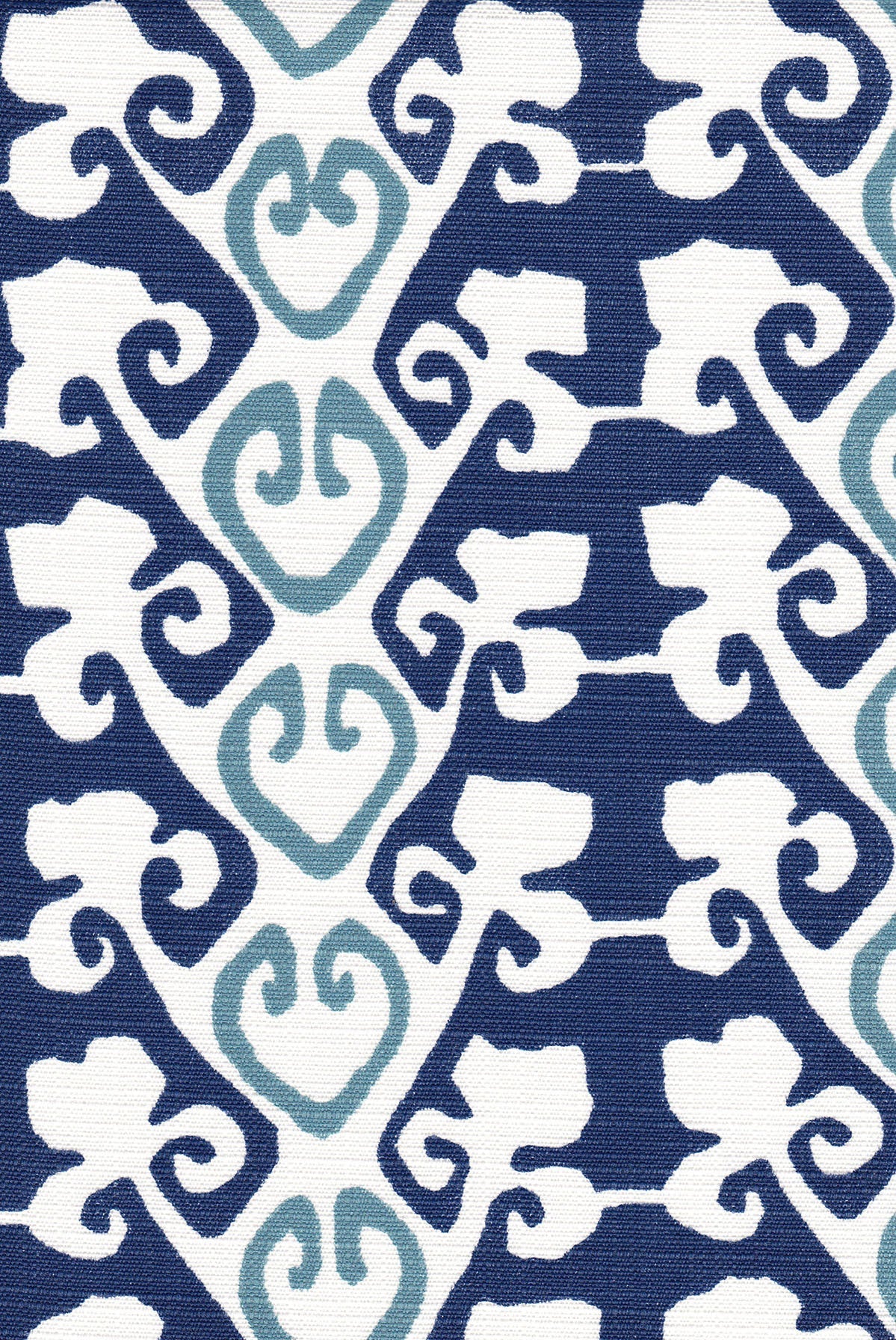 Mandera - Marine/Sky Blue on White Acrylic