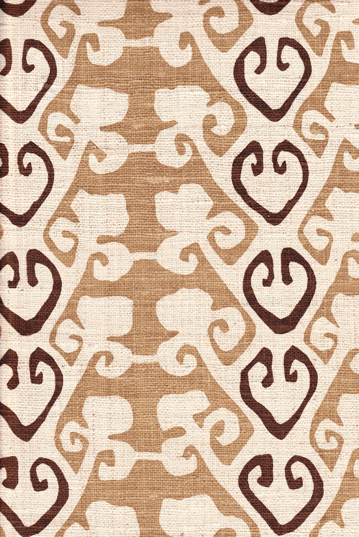 Mandera - Beige/Chocolate on Natural Silk