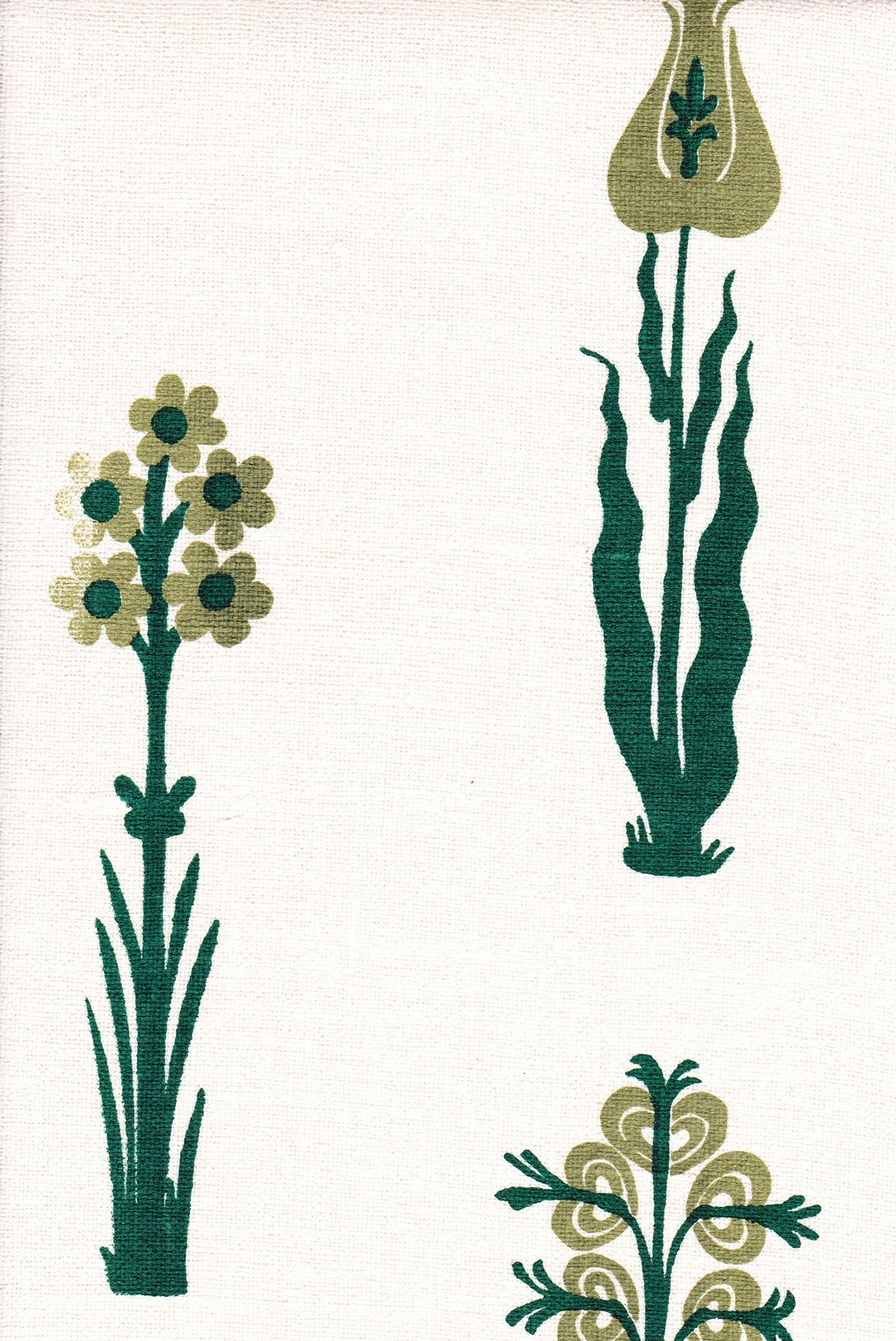 Manisa - Granny/Emerald on White Silk