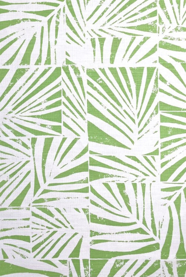 Moloka'i - Oasis Green on Oyster Linen/Cotton