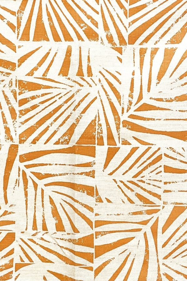Moloka'i - Terra Cotta on Oatmeal Linen/Cotton