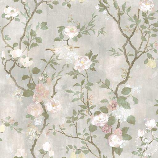 Peony Garden Wallpaper - Limestone
