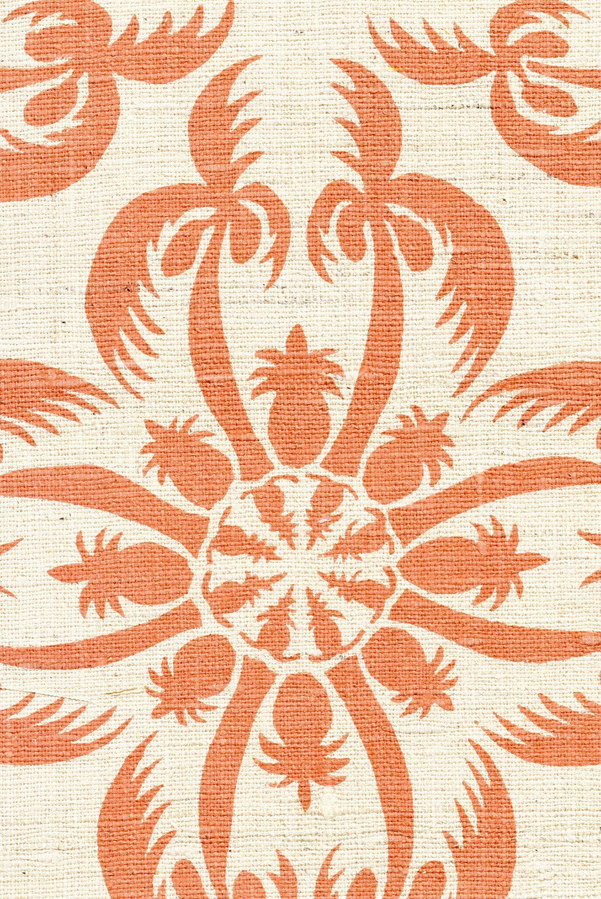 Oasis - Tangerine on Natural Silk