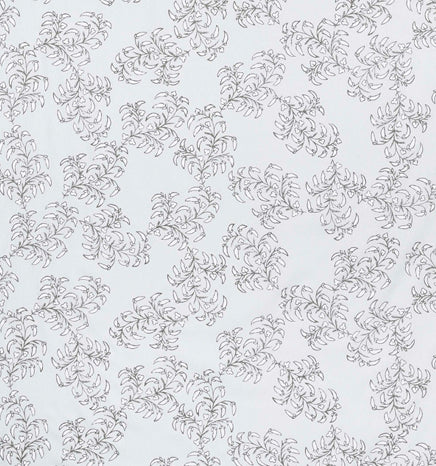 Pea Pods - White on Blue Heavy Linen