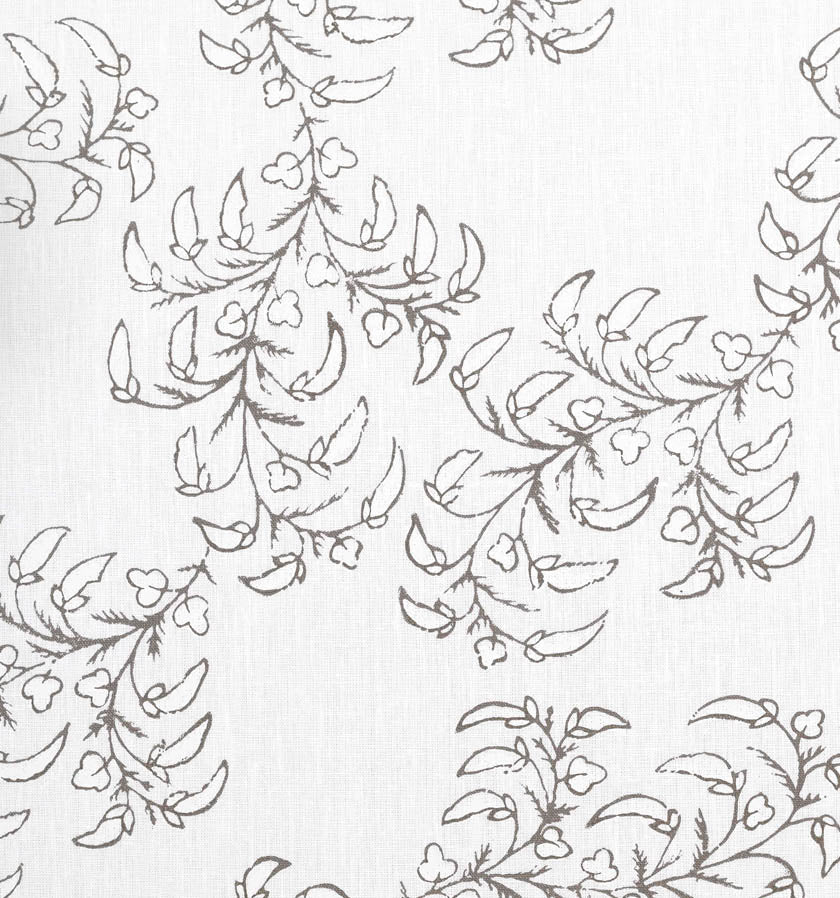 Pea Pods - White on White Heavy Linen