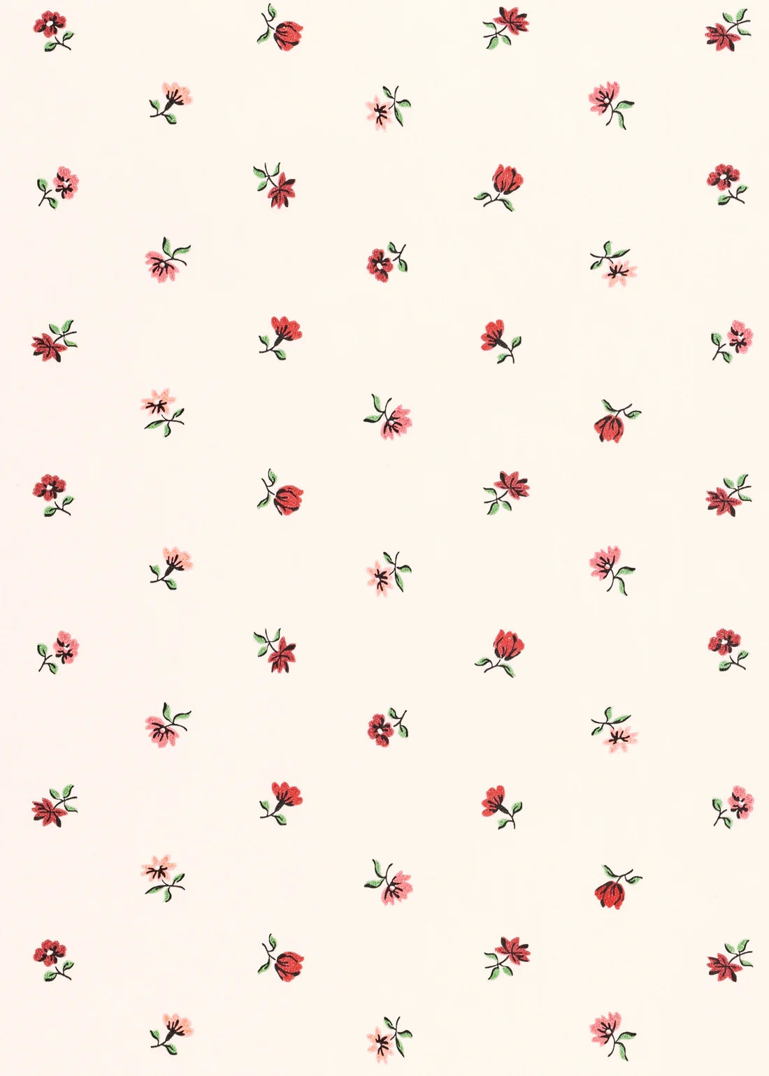 Petites Fleurs Wallpaper - Berry