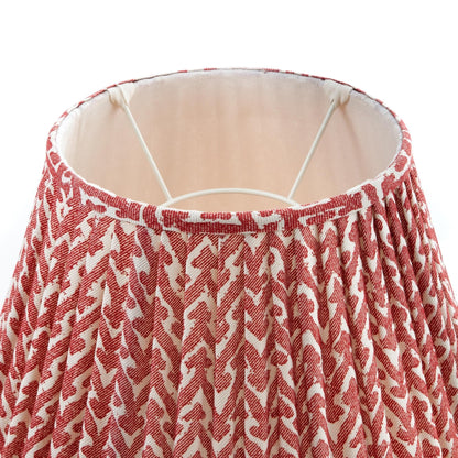 16 Inch Round Gathered Bedwyn Lampshade - Red Rabanna