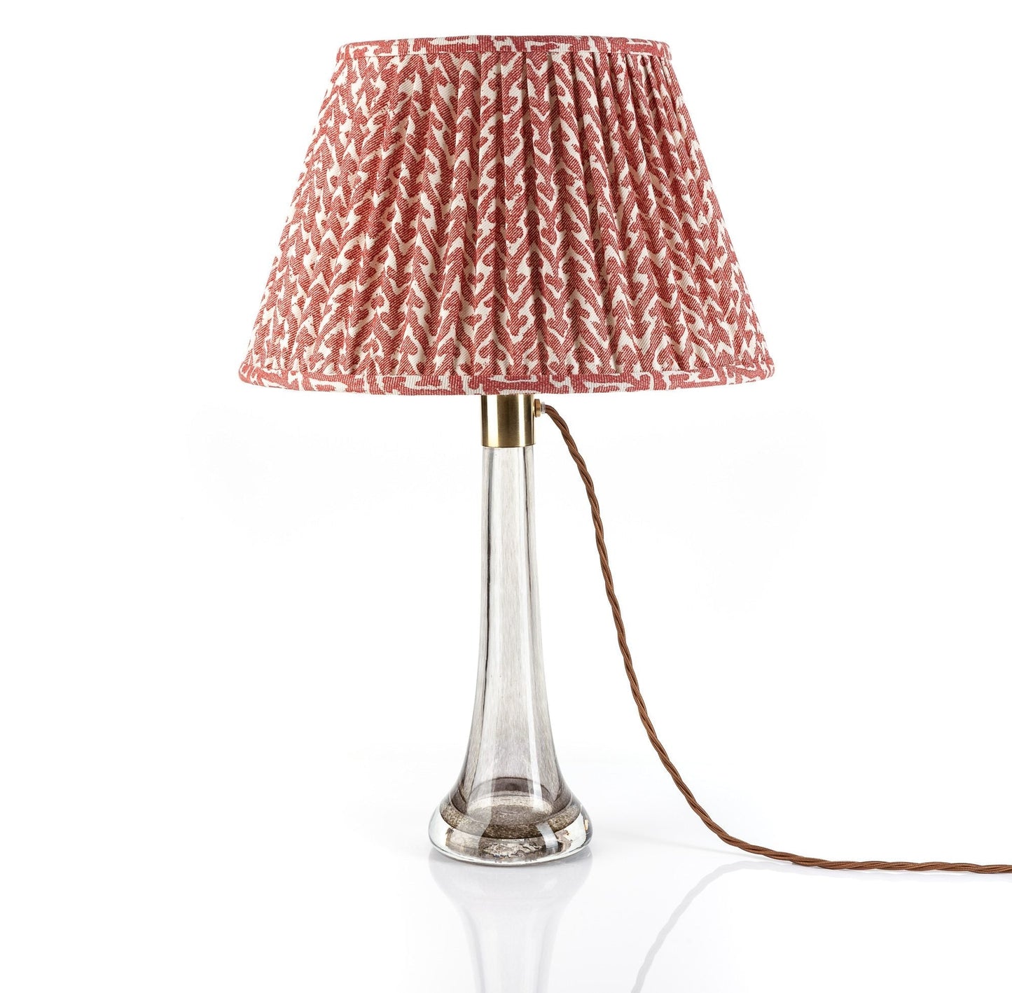 16 Inch Round Gathered Bedwyn Lampshade - Red Rabanna