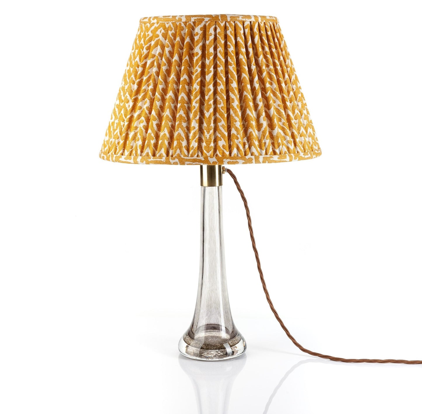 16 Inch Round Gathered Bedwyn Lampshade - Yellow Rabanna