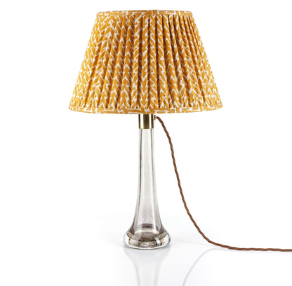 16 Inch Round Gathered Bedwyn Lampshade - Yellow Rabanna