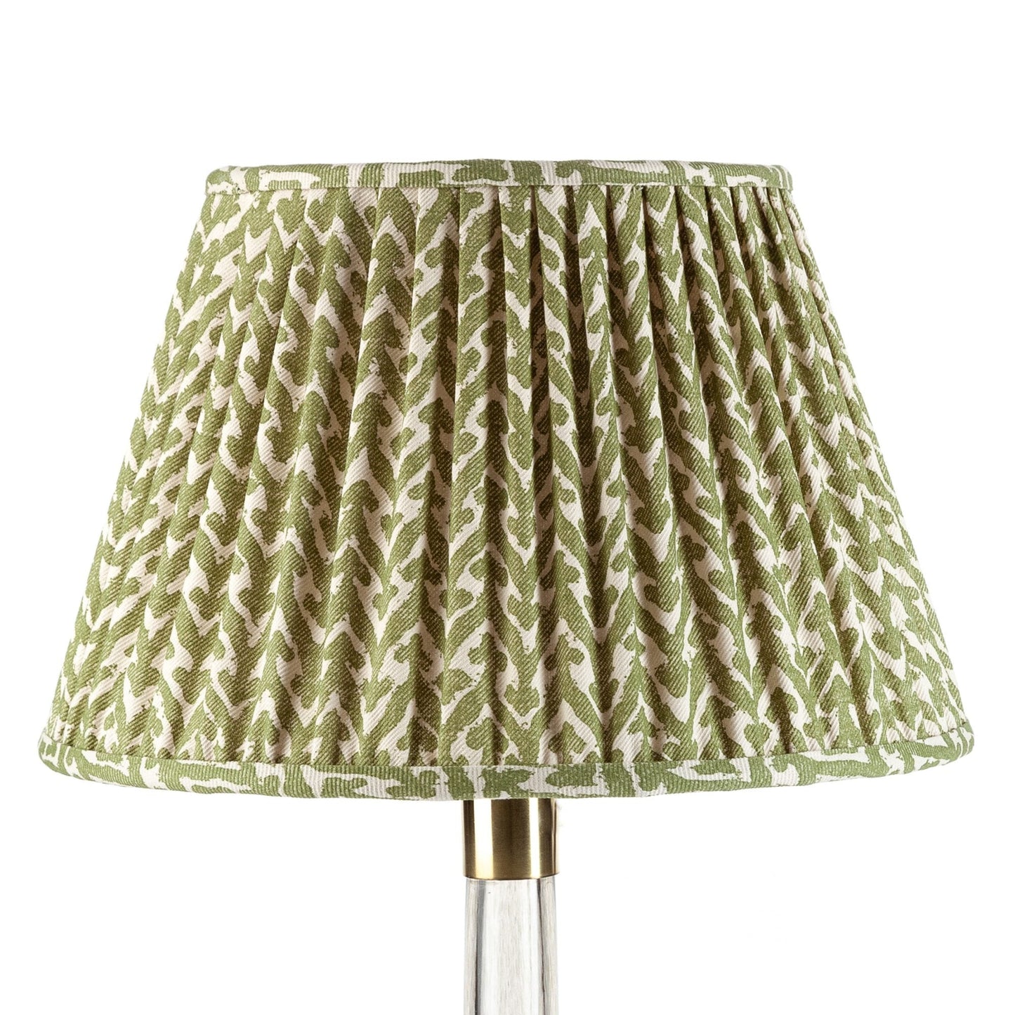16 Inch Round Gathered Bedwyn Lampshade - Green Rabanna