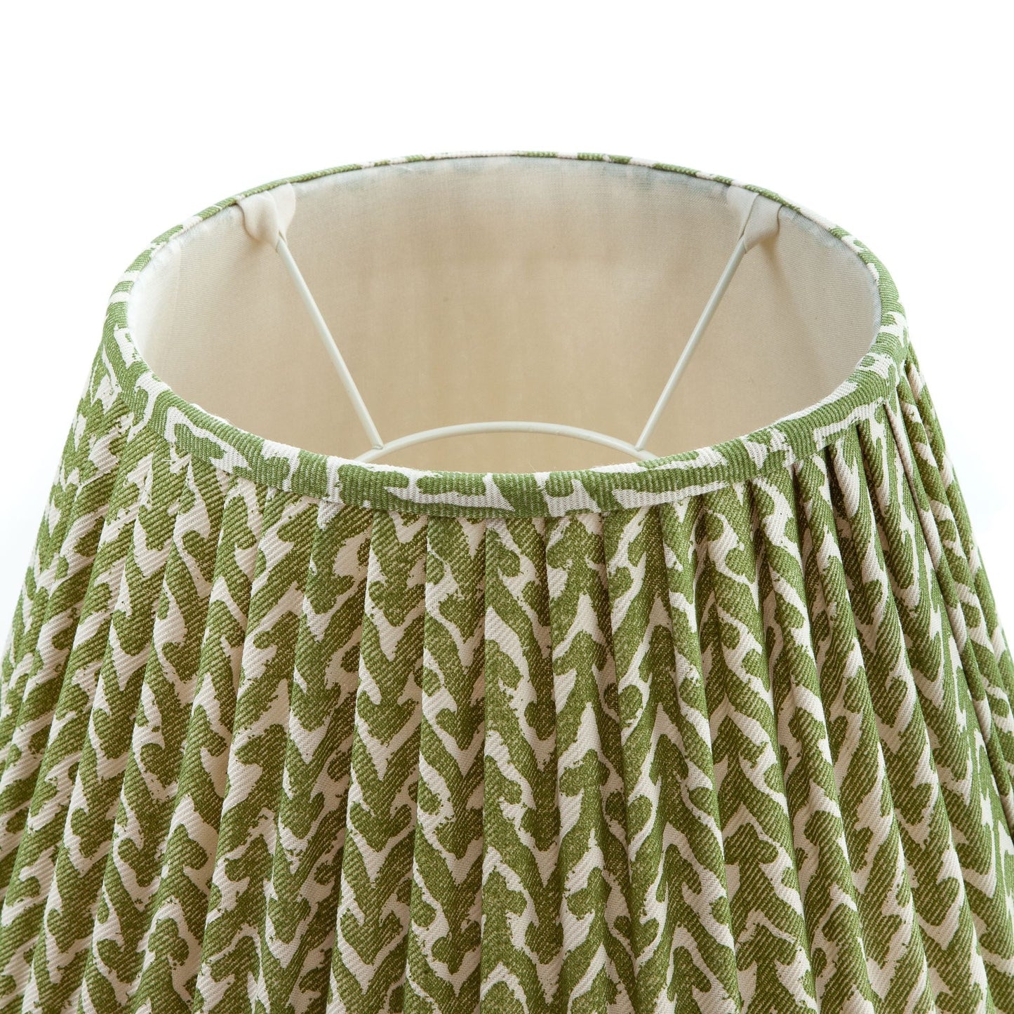 16 Inch Round Gathered Bedwyn Lampshade - Green Rabanna