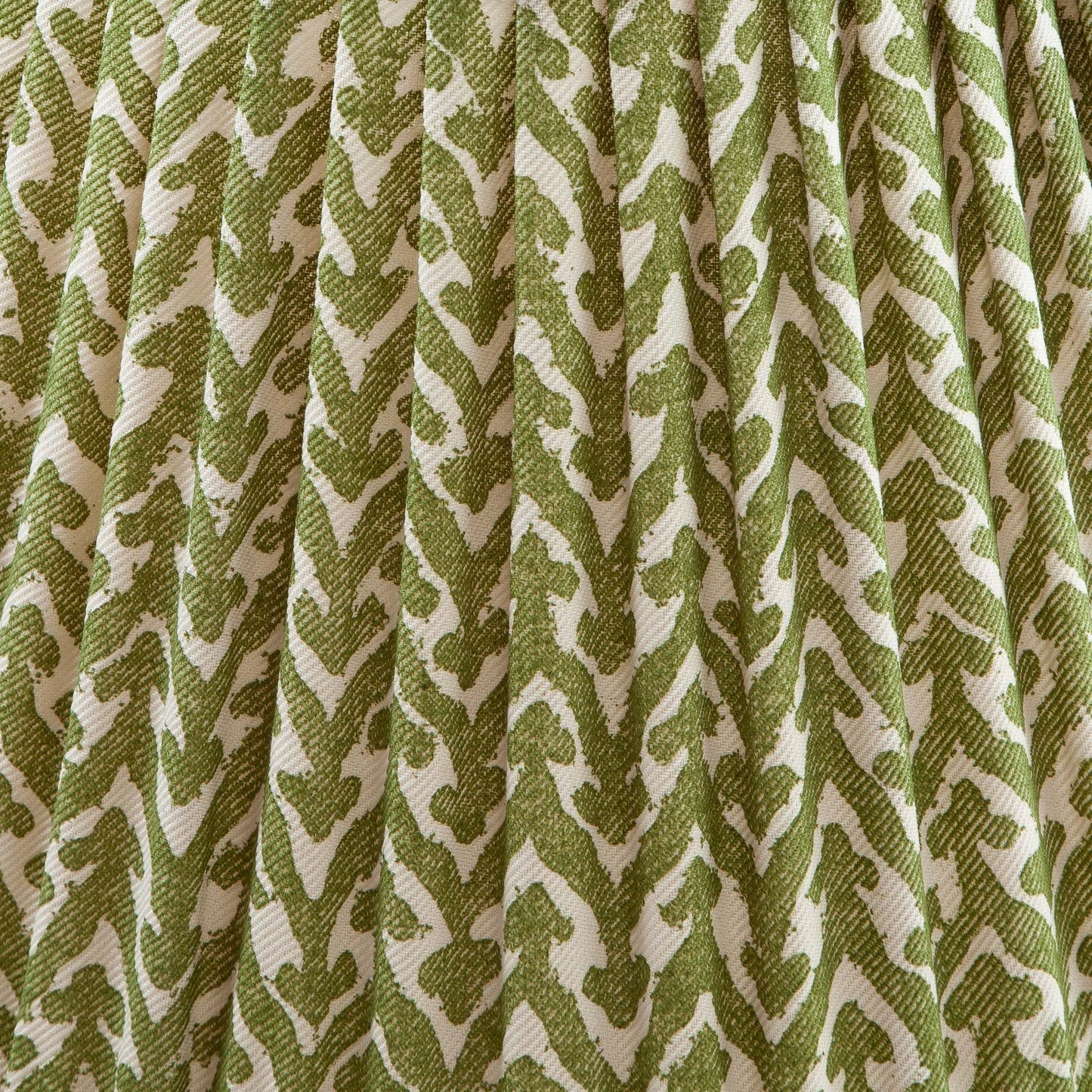 16 Inch Round Gathered Bedwyn Lampshade - Green Rabanna
