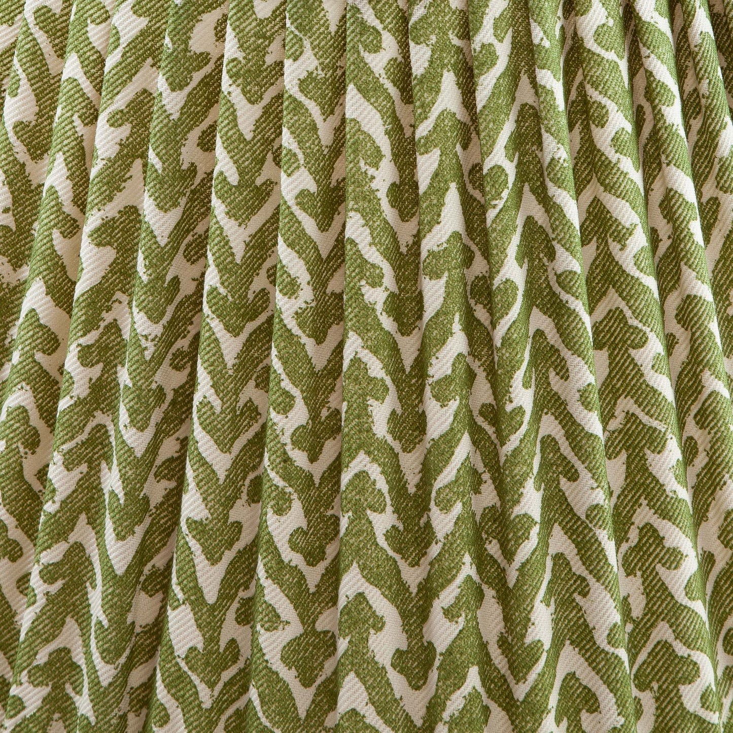 16 Inch Oval Gathered Bedwyn Lampshade - Green Rabanna