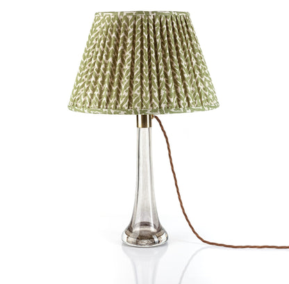 16 Inch Round Gathered Bedwyn Lampshade - Green Rabanna