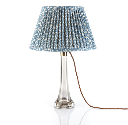 16 Inch Round Gathered Bedwyn Lampshade - Blue Rabanna