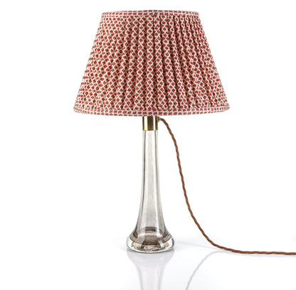 16 Inch Round Gathered Bedwyn Lampshade - Red Marden