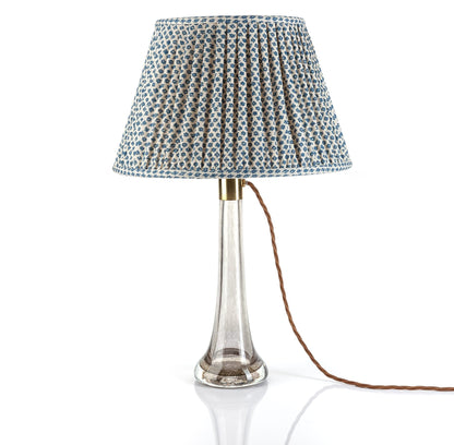 16 Inch Round Gathered Bedwyn Lampshade - Blue Marden