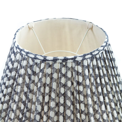 Round Lampshade in Grey Wicker