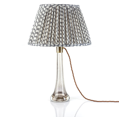 Lampshade in Grey Wicker Light Linen