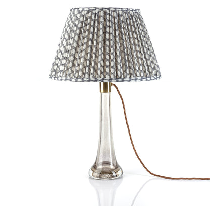 16 Inch Round Gathered Bedwyn Lampshade - Grey Wicker