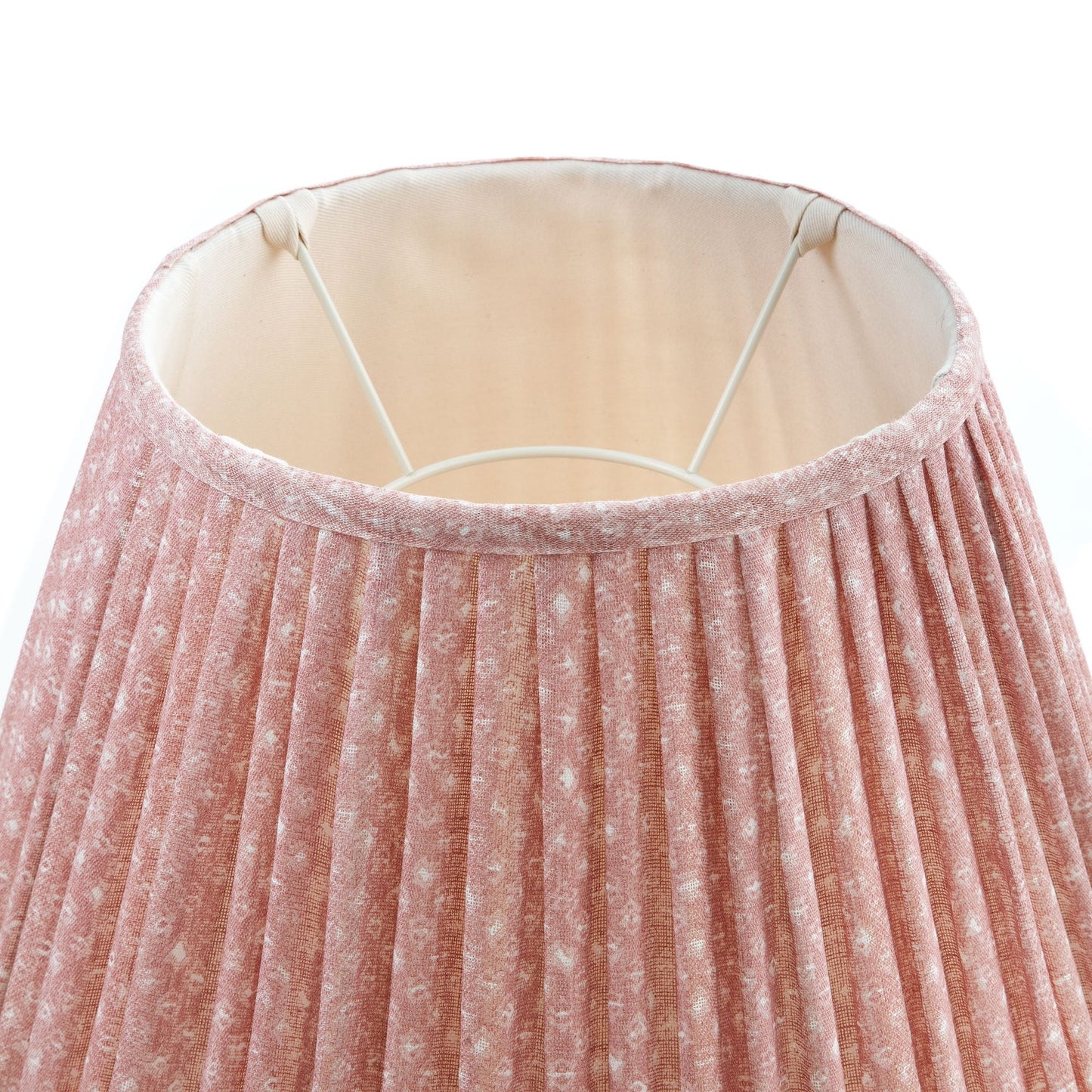 16 Inch Round Gathered Bedwyn Lampshade - Pink Figured