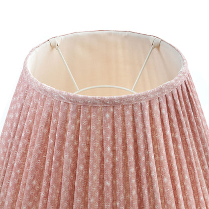 16 Inch Round Gathered Bedwyn Lampshade - Pink Figured