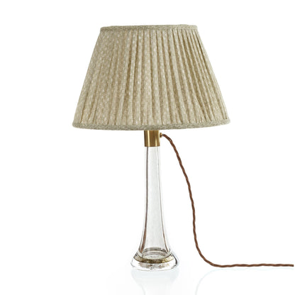 16 Inch Round Gathered Bedwyn Lampshade - Green Figured