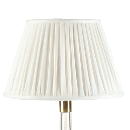 16 Inch Round Gathered Bedwyn Lampshade - Ivory Plain