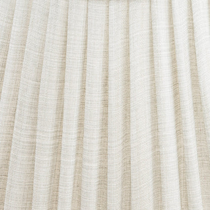 16 Inch Round Gathered Bedwyn Lampshade - Ivory Plain